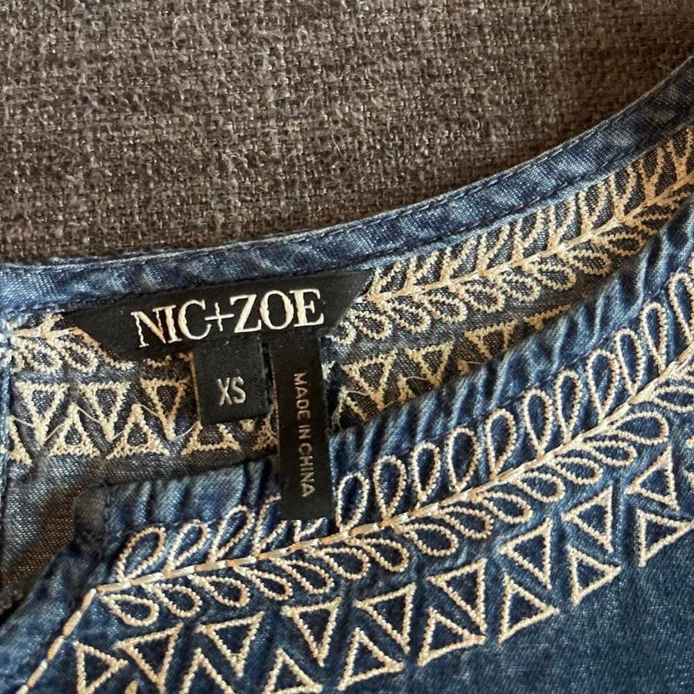 Nic-zoe Women's Blue and Navy Blouse - Picture 4 of 5